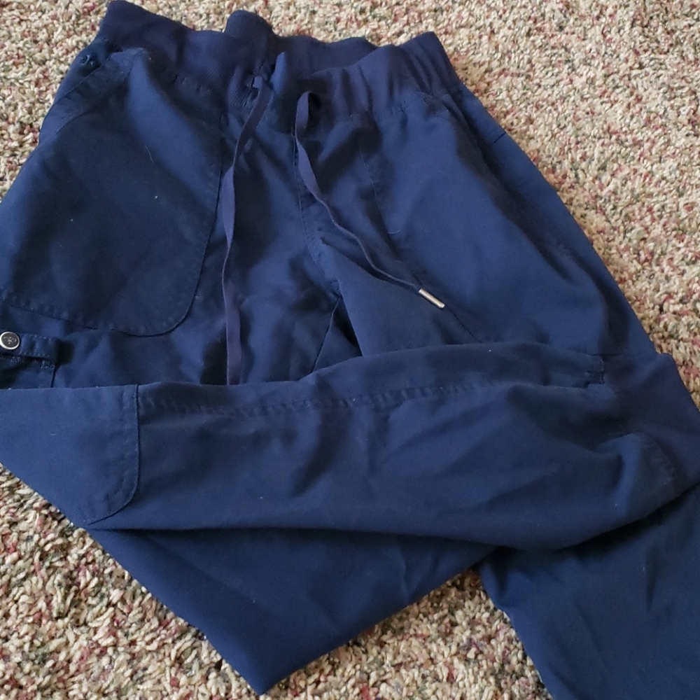 Navy blue jogger scrubs bottoms
